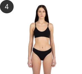 Para la foto 3 podrías mostrar al modelo de cuerpo completo.